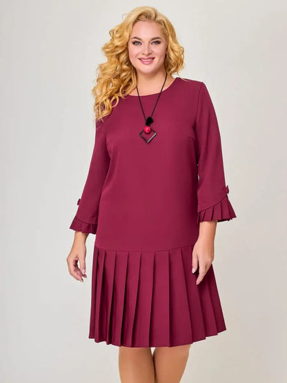 💌【S-5XL】👗 Visokokvalitetna jednobojna elegantna haljina2025