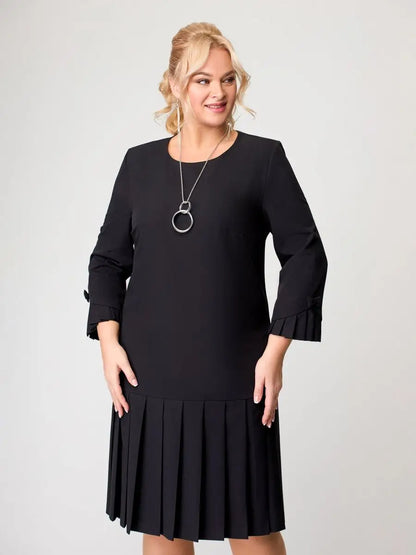 💌【S-5XL】👗 Visokokvalitetna jednobojna elegantna haljina2025