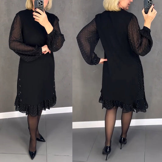 💖💖【S-5XL】🍁🍂Visokokvalitetna moderna haljina novog stila za jesen i zimu-3831724